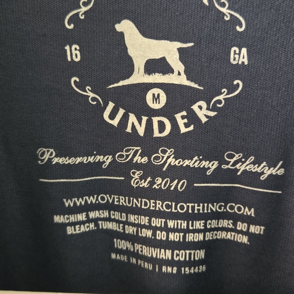 Over Under Men's LS Tee, Navy, NWT, Medium - Picture 5 of 9